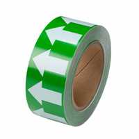 Brady Pipe Marker Tape with Arrows - 2" White on Green