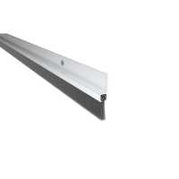 Pemko 18062CNB36 36" 3' 180 Degree Aluminum Retainer Weatherstrip with 5/8" Nylon Brush Clear Aluminum Finish