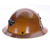 MSA Skullgard Protective Hat Natural Tan - w/ Staz-On Suspension, lamp bracket and cord holder, Standard