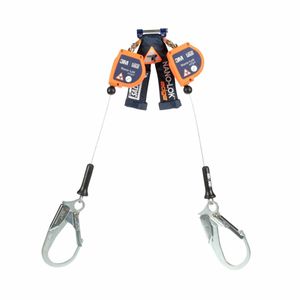 3M DBI-SALA Nano-Lok Edge Self-Retracting Lifeline 8 ft Rebar Snap Hook 420 lb 2 Legs Galvanized Cable