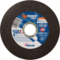 Weiler 4-1/2" x 1mm TIGER INOX ULTRACUT Type 1, INOX60T, 7/8" A.H.