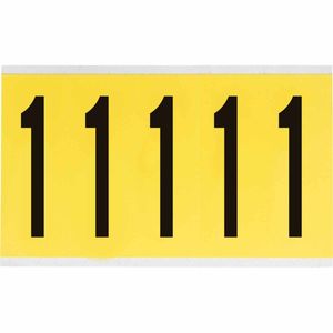Brady 3.875" Character Height Black on Yellow Repositionable Numbers and Letters