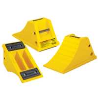 Checkers All-Terrain Heavy-Duty Wheel Chock with Rubber Pad 40 Ton Capacity 28-38 in. Tires
