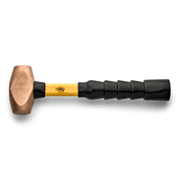 Wright Tool Brass Hammer 1-3/8" Face w/12" Super Grip Fiberglass Handle - Nupla 30025 - 25 lbs