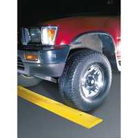 Checkers 9 ft Standard Recycled Plastic Speed Bump with Steel Spike Hardware Yellow